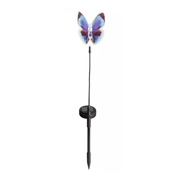 Sommerfugl solcellelampe - Lilla